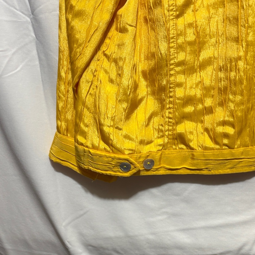 Ruby Rd. Textured Yellow Jean Jacket - image 10